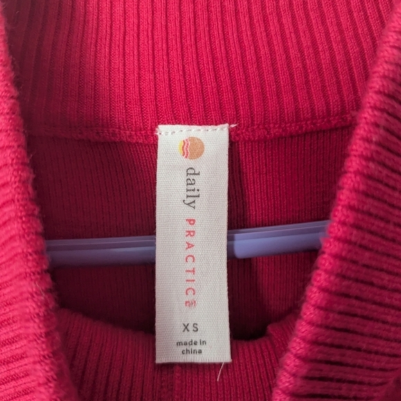 Anthropologie DAILY PRACTICE Sweater Dress Pink Color With Pockets Size XS - Picture 7 of 15